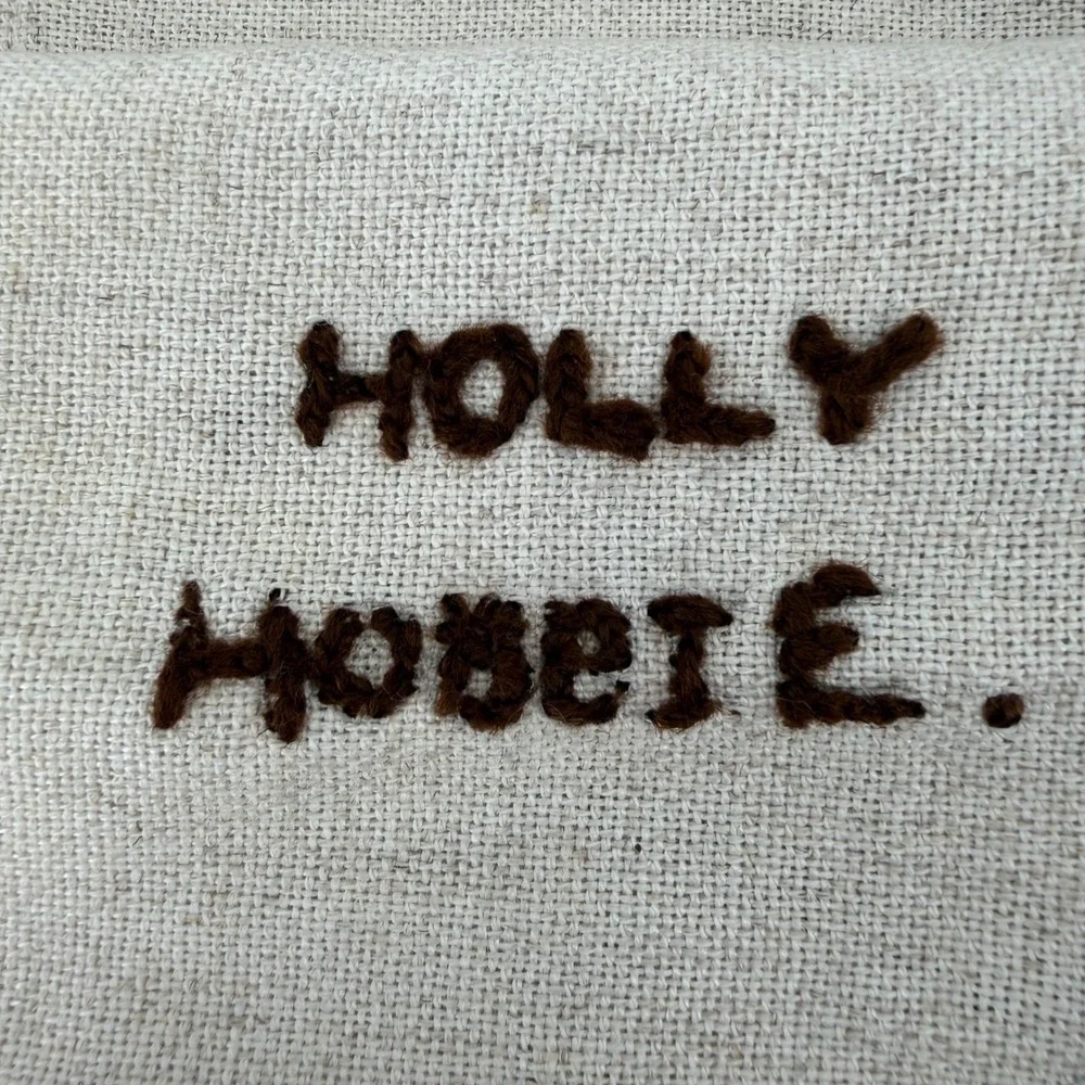 Vintage Holly Hobbie Embroidered Art Panel Wall‎ Hanging 1976 Signed